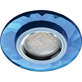 Фото для 18908 DL1654 Светильник Ecola круг голубой МR16