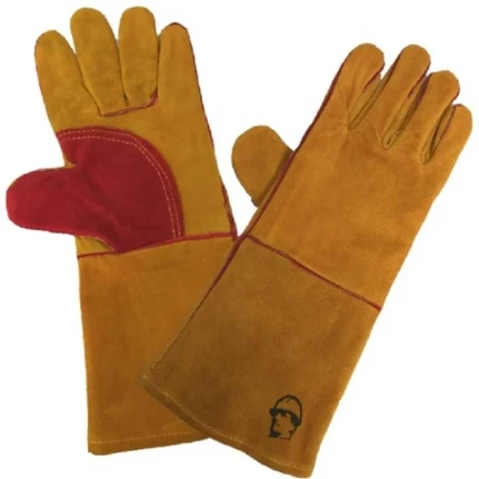 Фото для Краги особо прочные с подкладкой, 41 см, желтый/красный // РосМарка