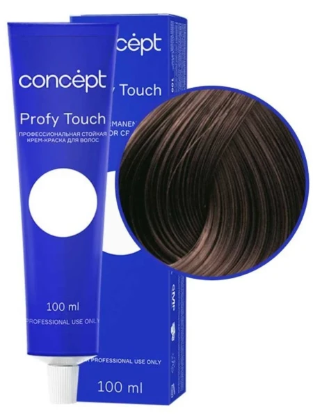 Фото для Concept Profy Touch 5.0 Профессиональная стойкая крем-краска для волос, тёмно-русый, 100 мл