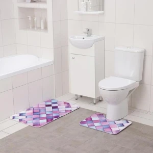 Фото для Набор ковриков для ванны и туалета МОЗАЙКА 40х50см/50х80см 2шт