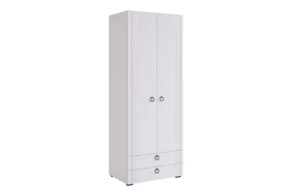 Шкаф двухдверный Ева 103.01 (Белое дерево/Белый матовый)