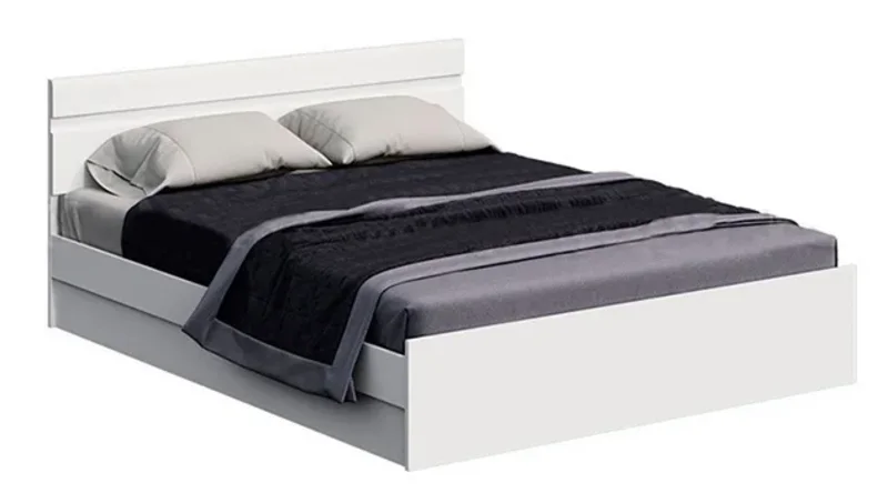 С/Г Нэнси New Кровать 1,6м (Белый глянец холодный)