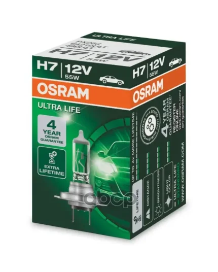 Фото для А/Лампа H7 12v 55w Osram 64210ult Ultra Life Osram арт. 64210ULT