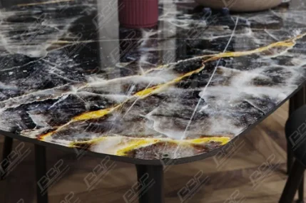 Стол обеденный Оникс Стекло (подстолье кросс)