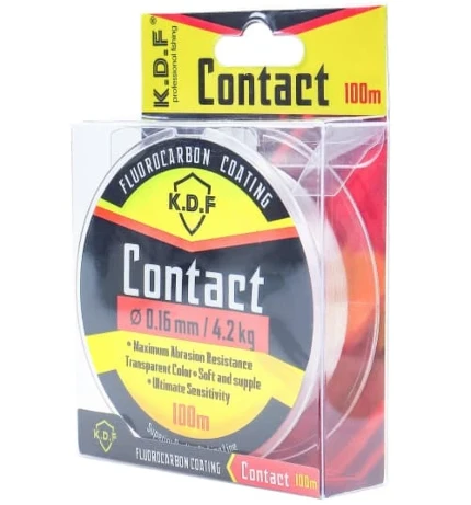Фото для Леска KDF Contact с покрытием флюорокарбона 100м в ассорт