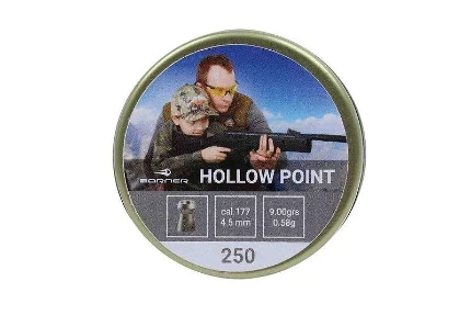 Фото для Пули пневм. Borner Hollow Point, 4,5 (250 шт.) 0,58 гр
