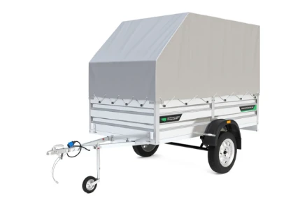 Фото для Прицеп ТИТАН 2714 (- 05) (в комплекте 2 колеса R13, опорное колесо, тент h 1220 скос, каркас)