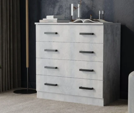 Фото для  Комод 4 Ящика 900*800*400 ( Цемент) САН