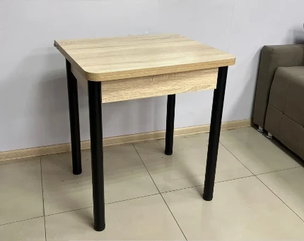 Фото для Стол обеденный раскладной Ламберный (Черный матовый , Сонома) САН