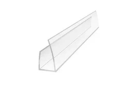 Фото для Профиль поликарбонатный Royalplast UP торцовый 6мм, 2,1м прозрачный