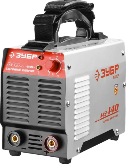 Фото для ЗУБР ММА, 140 А, MMA, сварочный аппарат инверторный, макс. электрод Ø 4.0 мм (ЗАС-М3-140)