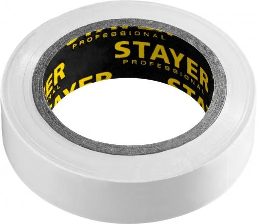 STAYER Protect-10 15 мм х 10 м белая не поддерживает горение, Изоляционная лента ПВХ, PROFESSIONAL (12291-W)