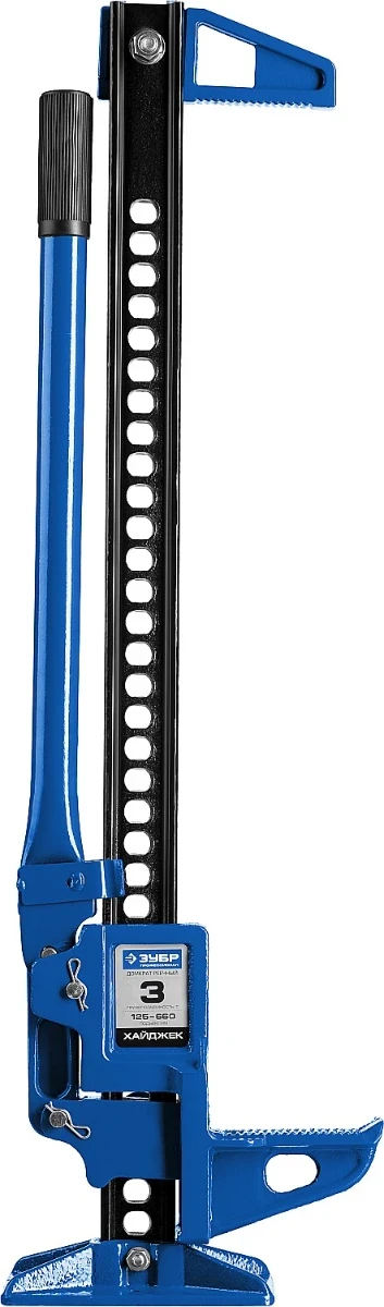 Фото для ЗУБР Хай-джек, 3 т, 125 - 660 мм, реечный механический домкрат, Профессионал (43045-3-070)