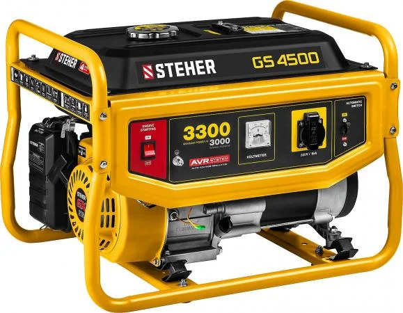 STEHER 3300 Вт, бензиновый генератор (GS-4500)