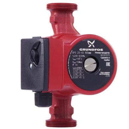 Фото для Насос циркуляционный Grundfos UPS 25-40 с гайками