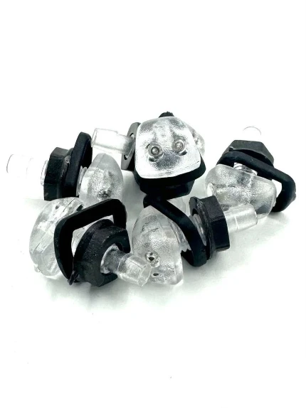 Фото для Форсунки омывателя квадратные 2 отверстия на гайке (прозрачные)