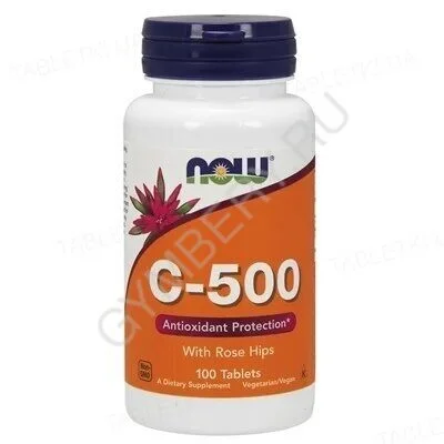 NOW Vitamin C-500 RH 100 tabs шт., арт. 1807011