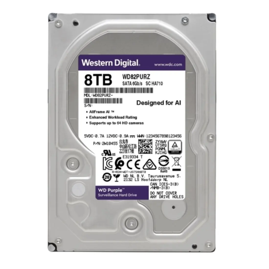 Специализированный HDD 8Tb SATA-3 Western Digital Purple