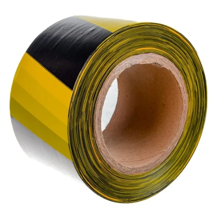 Фото для Лента сигнальная, черно-желтая, 75мм х 200м - Сибртех