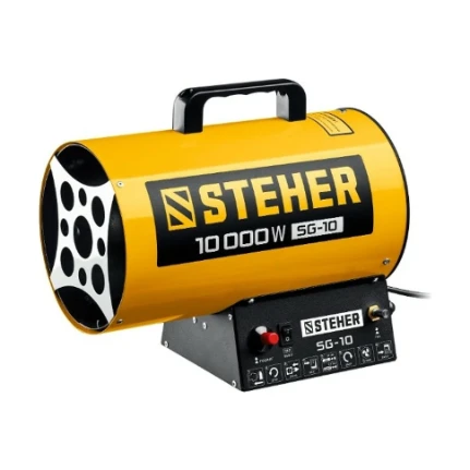 Фото для Пушка тепловая газовая 10 кВт, 220V, 40Вт, 300м3, 0.8кг/ч, пропан/бутан - STEHER
