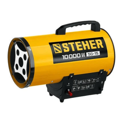 Фото для Пушка тепловая газовая 10 кВт, 230V, 33Вт, 180м3, 0.7кг/ч, пропан/бутан - STEHER