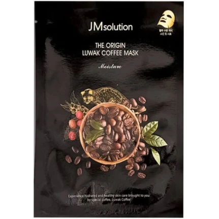 Фото для Тонизирующая тканевая маска с кофеином и копи-лувак JMsolution The Origin Luwak Coffee Mask 30 МЛ