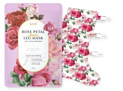 Фото для Маска-гольфы для ног с экстрактом розы Koelf Rose Petal Satin Leg Mask