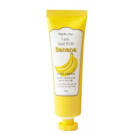 Фото для Крем для рук FarmStay I Am Real Fruit Banana Hand Cream Увлажняющий и питательный крем для рук с экстрактом банана