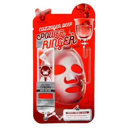 Фото для Elizavecca Коллагеновая маска для восстановления и омоложения Collagen Deep Power Mask Pack