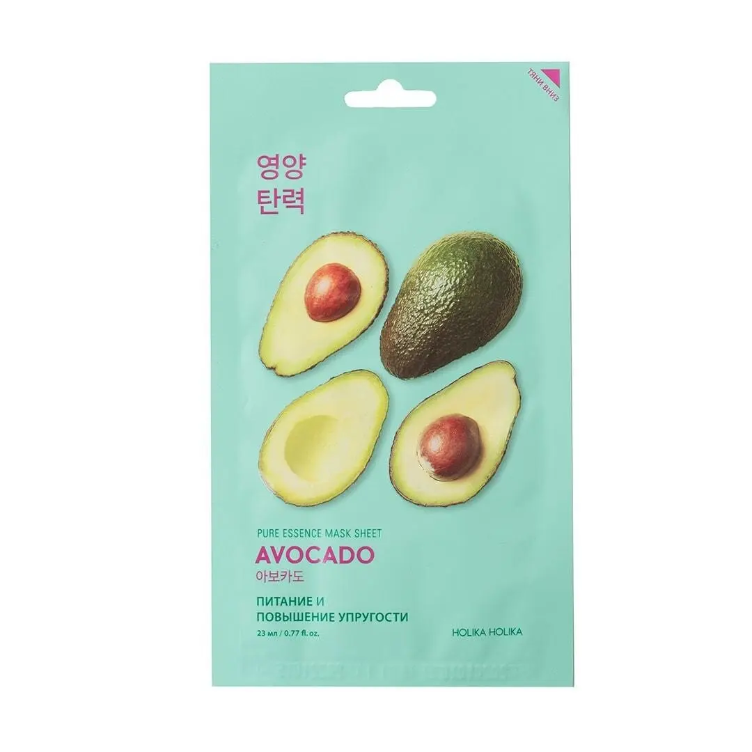 Смягчающая тканевая маска Pure Essence Mask Sheet Avocado, авокадо