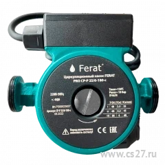 Фото для Циркуляционный насос FERAT PRO CP-P 25/6-180-с (с каб., и гайками)