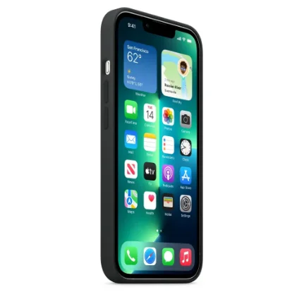 Чехол силиконовый iPhone 13, 13 PRO, 13 PROMax MagSafe чёрный (Midnight)