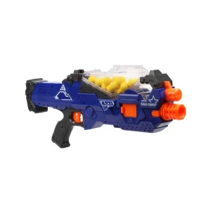 Фото для Бластер BLAZE STORM автомат на батарейках с мягкими шариками синий 20шт