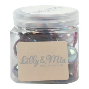 Фото для Резиночки для волос с стеклянными шарами в банке 10шт