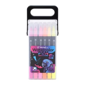 Фото для Фломастеры Yalong двусторонние в пластиковой упаковке 18цв