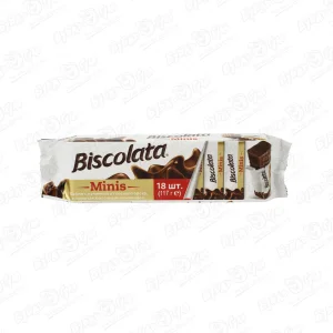 Вафли Biscolata minis шоколад-орех 117г