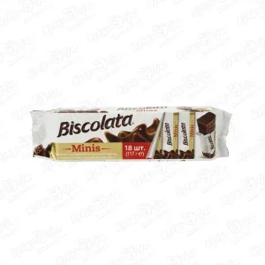 Фото для Вафли Biscolata minis шоколад-орех 117г