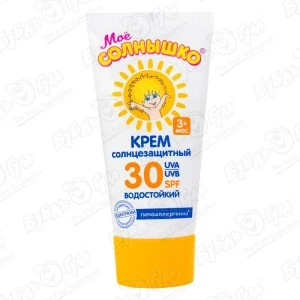 Фото для Крем Моё СОЛНЫШКО SPF30 солнцезащитный 55мл с 3мес