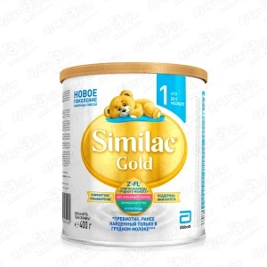 Фото для Смесь Similac Gold 1 молочная 400г с 0-6мес БЗМЖ