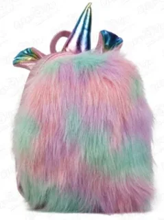 Фото для Рюкзак Единорог разноцветный с густым мехом