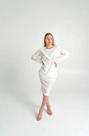 Юбка белая миди