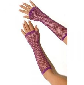 Фото для Длинные перчатки в сетку, светло-фиолетовые