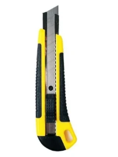 Нож с сегмент, лезвием 18мм ABS пласт, обрезинен, корпус REXANT 12-4901
