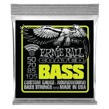 Фото для Струны для бас-гитары Ernie Ball 3832 Coated Bass Regular Slinky 50-105, Ernie Ball (Эрни Бол)