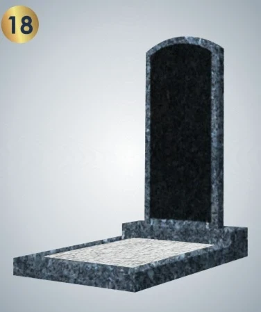 №18 Памятник из голубого гранита с черной вставкой