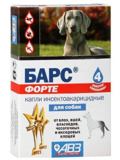Фото для Барс Форте д/собак инсектоакарицидные 4 пипетки