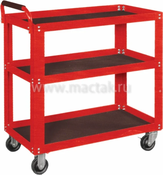 Фото для Тележка открытая, 3 полки, красная МАСТАК 520-33720R