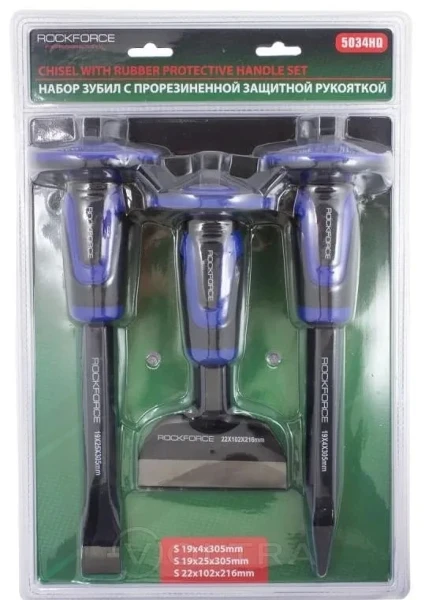 Фото для Набор зубил : 3пр.(10х140, 13х150, 16х165),в блистере ROCKFORCE RF-5034