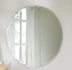Круглое зеркальное полотно для ванной комнаты